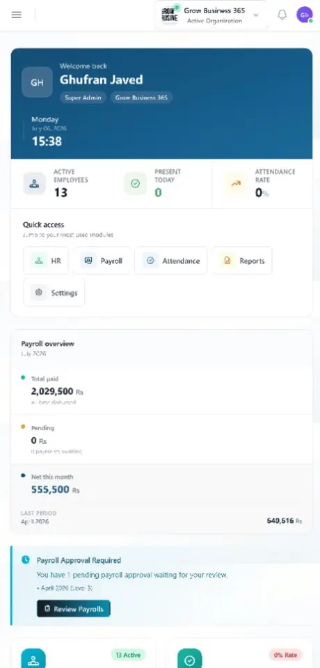 Employee 365 mobile app preview